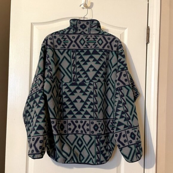 Patagonia Synchilla Snap-T Fleece Pullover Men’s Size M Blue Green  Aztec Print - Picture 3 of 8